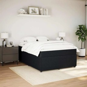 Cama com molas/colchão 160x200 cm veludo preto