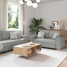 vidaXL Conjunto de Sofás 3 pcs Cinzeto 220 x 78 x 84 cm tecido