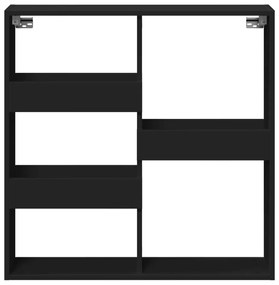 Armário de parede 80x15x80 cm derivados de madeira preto