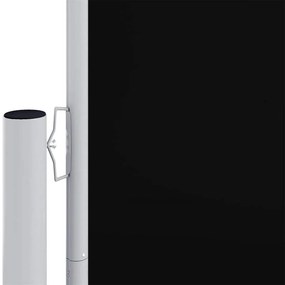 Toldo lateral retrátil 117x1200 cm preto