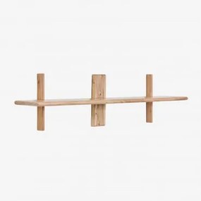 Pack De 2 Prateleiras De Parede ↔︎120 Cm Em Madeira De Acácia Erisu Castanho Acácia Rústico - Sklum