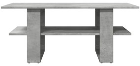 Mesa de centro 102x55x42 cm madeira processada cinza cimento