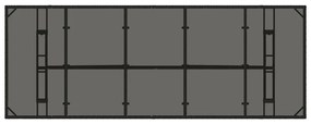 Mesa de jardim com tampo de vidro 240x90x75 cm vime PE preto