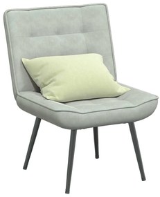vidaXL Cadeira de descanso 64x74x84 cm veludo cinzento-claro