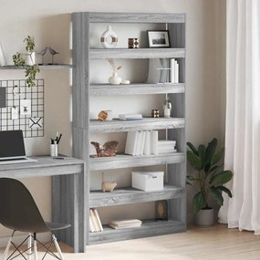 Estante/Divisória de Sala vidaXL em Preto Carvalho 100x30x198 cm em Ma