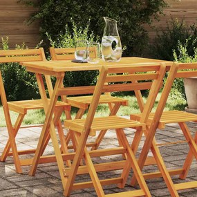 vidaXL Mesa de Jardim Dobrável Retangular 100x55x75 cm Madeira Sólida de Acácia