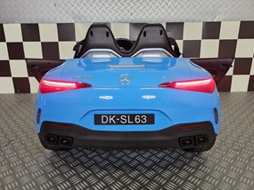 Carro elétrico para crianças Mercedes SL63 12V Pneus Borracha, Mp3, 4x4, Luzes AZUL METALIZADO