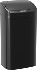 HOMCOM Lixeira com sensor 48 L para cozinha ou escritório, função de fechamento automático, aço inoxidável, Preto | Aosom Portugal