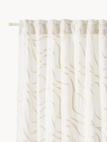 Cortinas semitransparentes multi-banda Lidia, conjunto de 2, L 140 cm