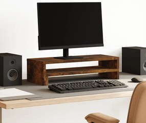 vidaXL Suporte monitor 54x22x15 cm derivados madeira carvalho fumado