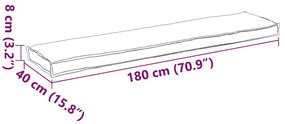 Almofadas de Palete para Banco 2 pcs Selva Tropical 180x40x8 cm Tecido