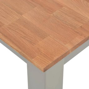 Mesa de jantar 180x90x74 cm madeira de carvalho maciça
