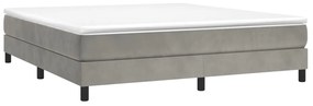 Estrutura de cama sem colchão 180x200 cm veludo cinzento-claro