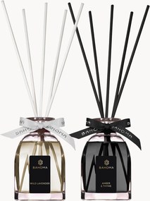 Difusores octogonais em caixa de presente Wild Lavender, Amber & Thyme, conjunto de 2
