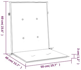 Almofadões lombares p/ cadeiras jardim 2pcs oxford antracite