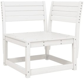 5 pcs conjunto de sofás de jardim madeira pinho maciça branco