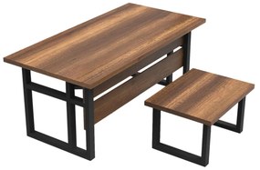 Conjunto de Mobiliário de Escritório MN07 – Nogueira e Antracite – Sec