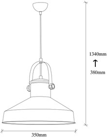 Candeeiro Suspenso Dodo – Branco – 35 x 35 cm