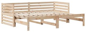 Sofá-cama com gavetas 90x200 cm madeira de pinho maciça