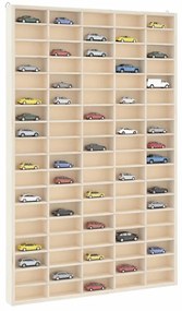 vidaXL Vitrine de colecionador de madeira com 90 compartimentos
