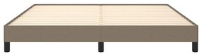 Cama sem colchão 160x200 cm tecido castanho-acinzentado
