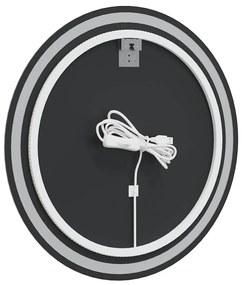 Espelho de casa de banho com luzes LED redondo 70 cm