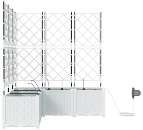 Vasos de Jardim com Sistema de Irrigação 5 pcs Brancos
