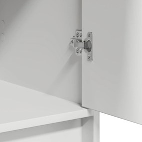 Conjunto de Mesa de Maquilhagem de 3 Peças com LED, Madeira Branca