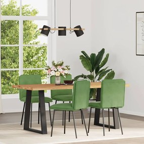 vidaXL Cadeiras de jantar 4 pcs veludo verde-claro