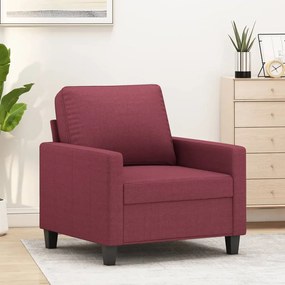 Poltrona 60 cm tecido vermelho tinto