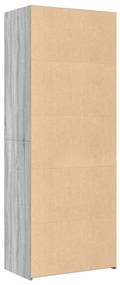 Armário alto 70x41x185 cm derivados de madeira cinza sonoma