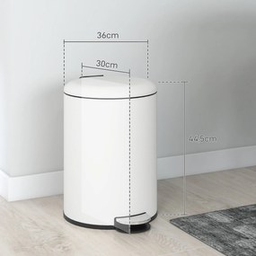 Balde de Lixo para Cozinha 20L Cubo de Lixo com Pedal Tampa com Fecham