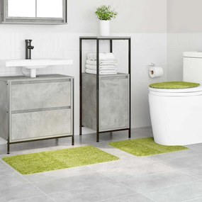 Conjunto de 3 Tapetes de Banho vidaXL Verde Polipropileno Antiderrapan