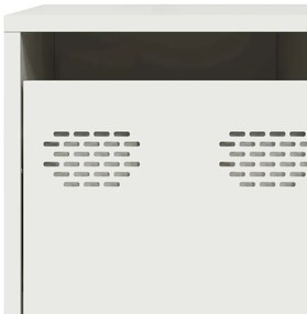 Aparador 135x39x103,5 cm aço laminado a frio branco