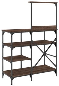 Estante 90x40x132 cm derivados madeira/metal carvalho castanho
