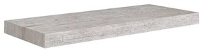 Prateleira de parede suspensa 60x23,5x3,8 cm MDF cinza cimento