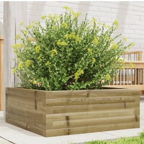 vidaXL Vaso/floreira de jardim 60x60x23 cm madeira de pinho impregnada
