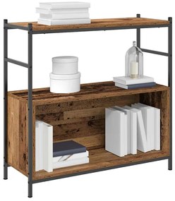 Estante de Livros vidaXL Carvalho Fumado 80x30x78,5 cm Madeira de Enge