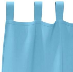 Cortinas com cortinas 2 pcs Azul claro 260 x 140 cm Poliéster