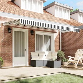 Tecido de Substituição para Toldo de 4x2 m em Antracite e Branco