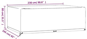 Capas móveis de jardim 2 pcs 12 ilhós 230x165x80 cm retangular