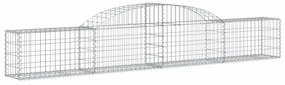 Cestos gabião arqueados 13pcs 300x30x40/60 cm ferro galvanizado