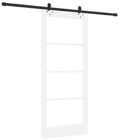 Porta Deslizante vidaXL com Conjunto de Ferragens Branca 86x198,5 cm M