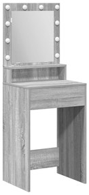 Mesa de Toucador  com Luzes LED em Cinza Sonoma - 50x41x135 cm