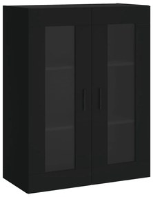 Móveis de parede 2 pcs derivados de madeira preto