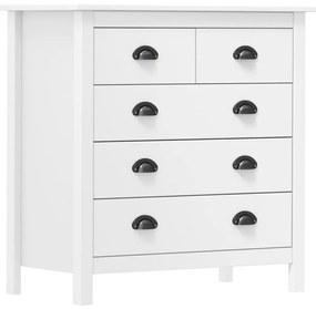 vidaXL Aparador Hill 79x40x80 cm madeira de pinho maciça branco