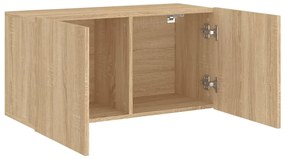 Móvel de parede para TV 80x30x41 cm carvalho sonoma