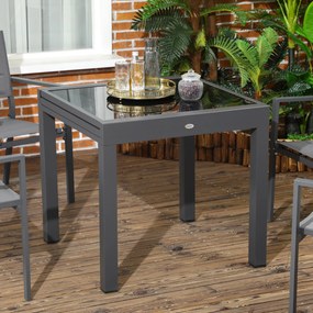 Outsunny Mesa de Jardim Extensível de Alumínio Mesa de Jantar Retangul