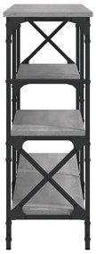 Mesa consola 180x29x76,5 cm derivados madeira cinzento sonoma