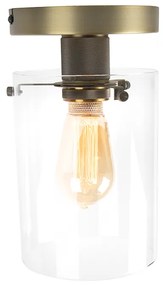 Candeeiro de teto moderno bronze com vidro - Dome Moderno